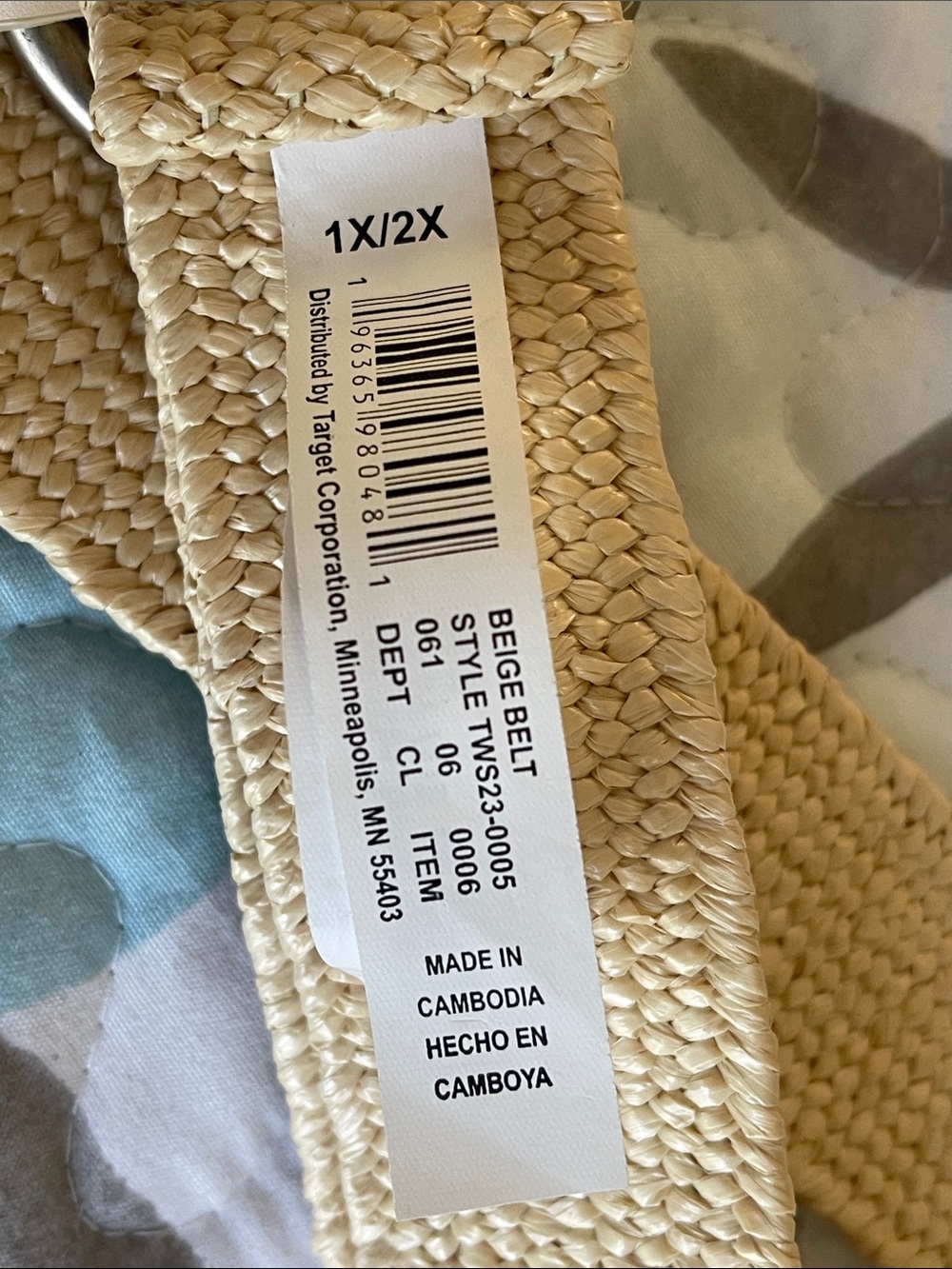 Ava & Viv Light Beige Stretch Belt with Pewter Buckle Size 1X-2X NWT - Picture 6 of 6